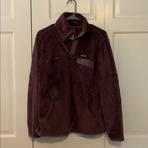 Plum Patagonia Re-Tool Snap fleece